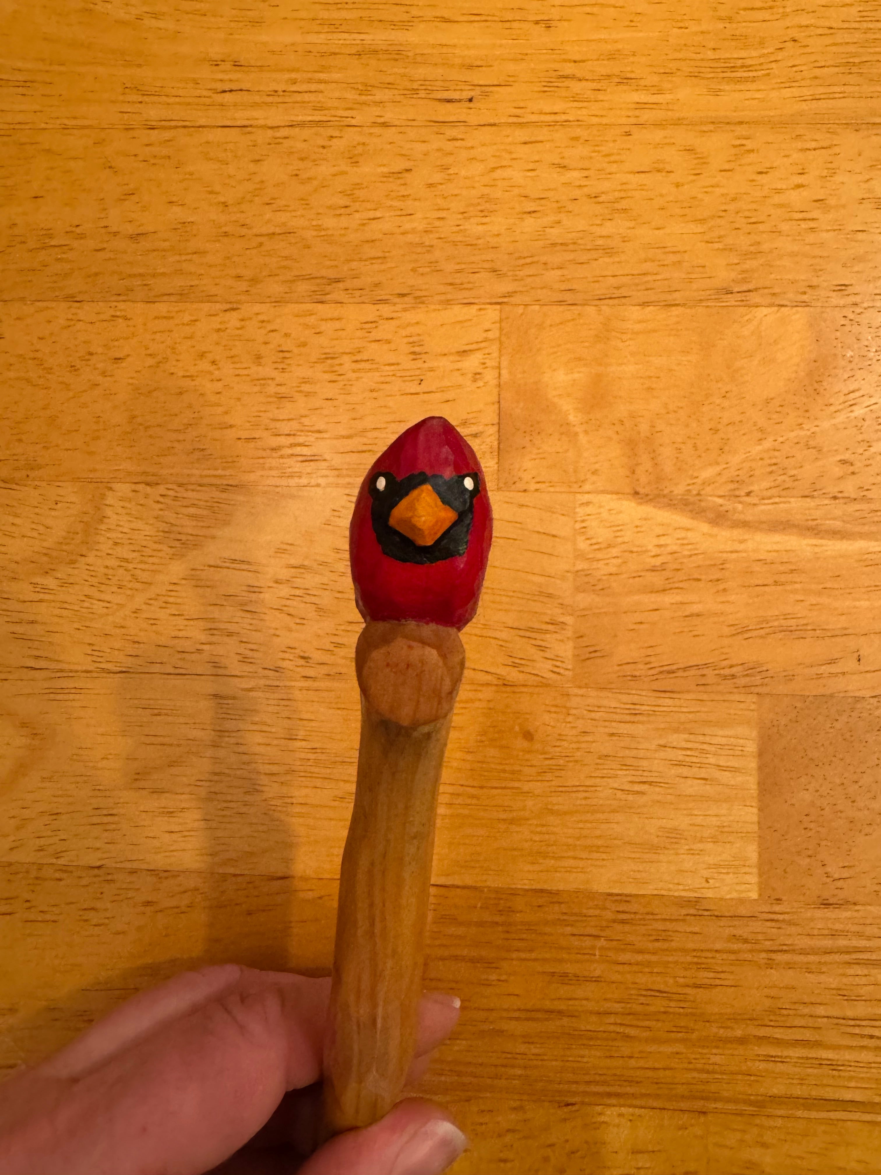 Extra long Cooking Spoon with Cardinal Carving