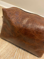 Load image into Gallery viewer, 🤎 Goatskin Leather Dopp Kit / Toiletry Bag
