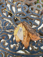 Load image into Gallery viewer, Handmade “BOO” Ghost Seaglass Silver Necklace
