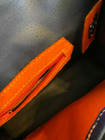 Load image into Gallery viewer, 🧡 Bright Orange Hand‑Stitched Veg‑Tan Leather Tote
