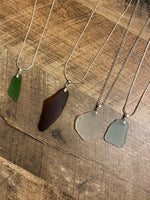 Load image into Gallery viewer, Handmade Seaglass Silver Necklaces and Earrings
