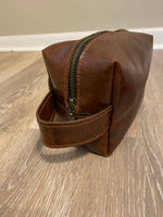 Load image into Gallery viewer, 🤎 Goatskin Leather Dopp Kit / Toiletry Bag
