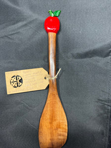 Baked Apple Cooking Spoon w Apple carved handle