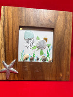 Load image into Gallery viewer, Hand-painted Seaglass Framed Art
