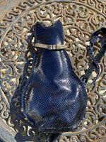 Load image into Gallery viewer, Black Leather Cat Crossbody/Shoulder Bag
