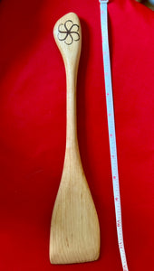 Hand-carved Cooking Spatula with Swirl design