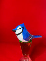 Load image into Gallery viewer, Hand carved Blue Jay bird
