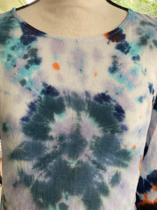 Tie-Dye Blue Kaftan - Small