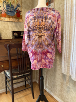 Load image into Gallery viewer, Tie-Dye Round Neck Wine Top - XLarge
