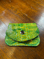 Load image into Gallery viewer, Handmade Crocodile-Embossed Patent Leather Wallet - 3"x5"
