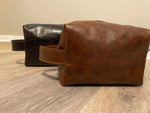 Load image into Gallery viewer, 🤎 Goatskin Leather Dopp Kit / Toiletry Bag
