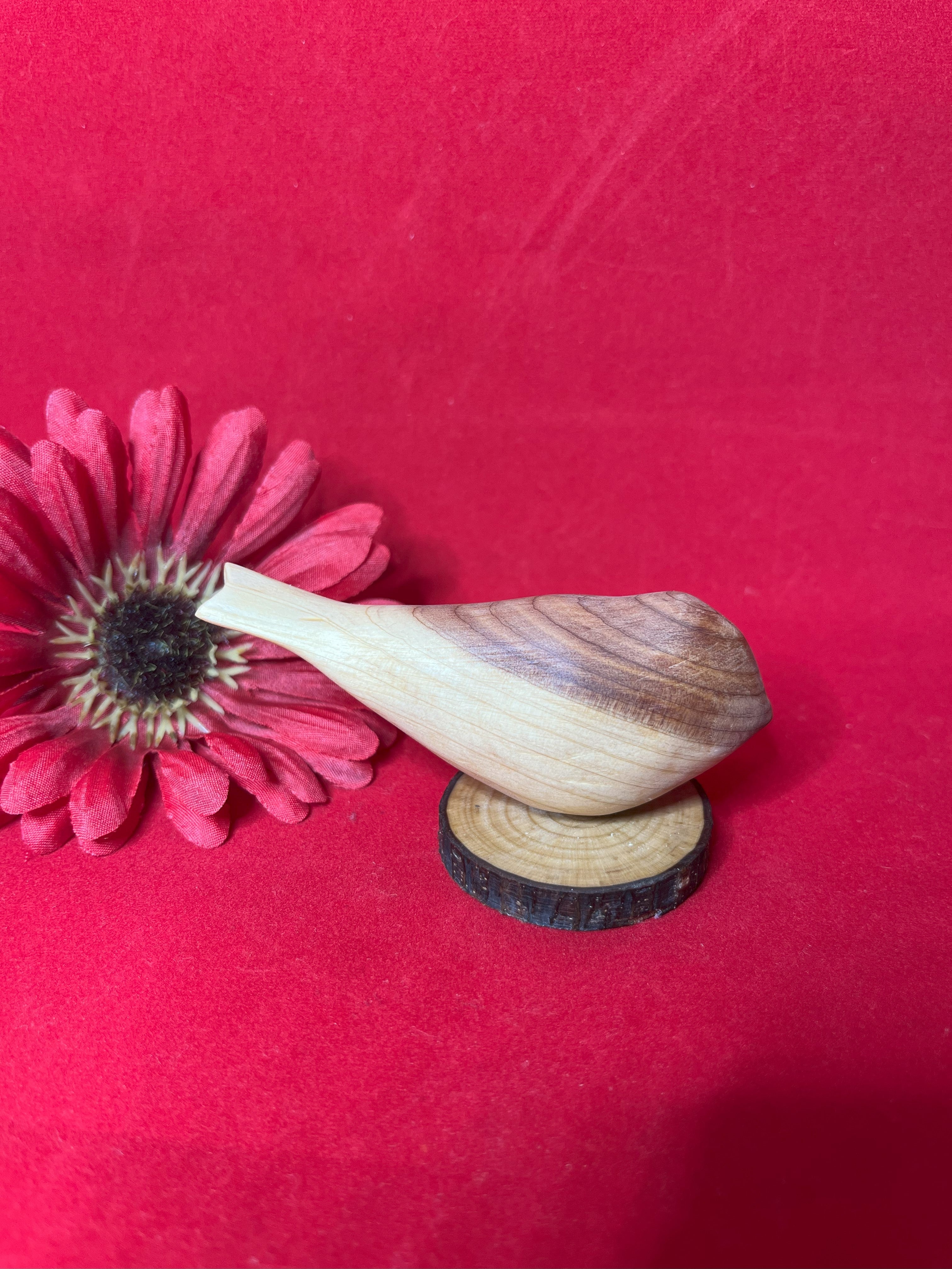 Hand-Carved Bird on stand