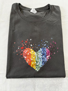 Rainbow Heart T-Shirt - Large