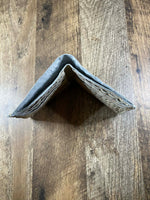 Load image into Gallery viewer, Handmade Cream Alligator-Embossed Leather Bifold Wallet 3 1/2" x 4 1/2" (Closed)
