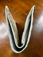 Load image into Gallery viewer, Handmade Cream Alligator-Embossed Leather Bifold Wallet 3 1/2" x 4 1/2" (Closed)
