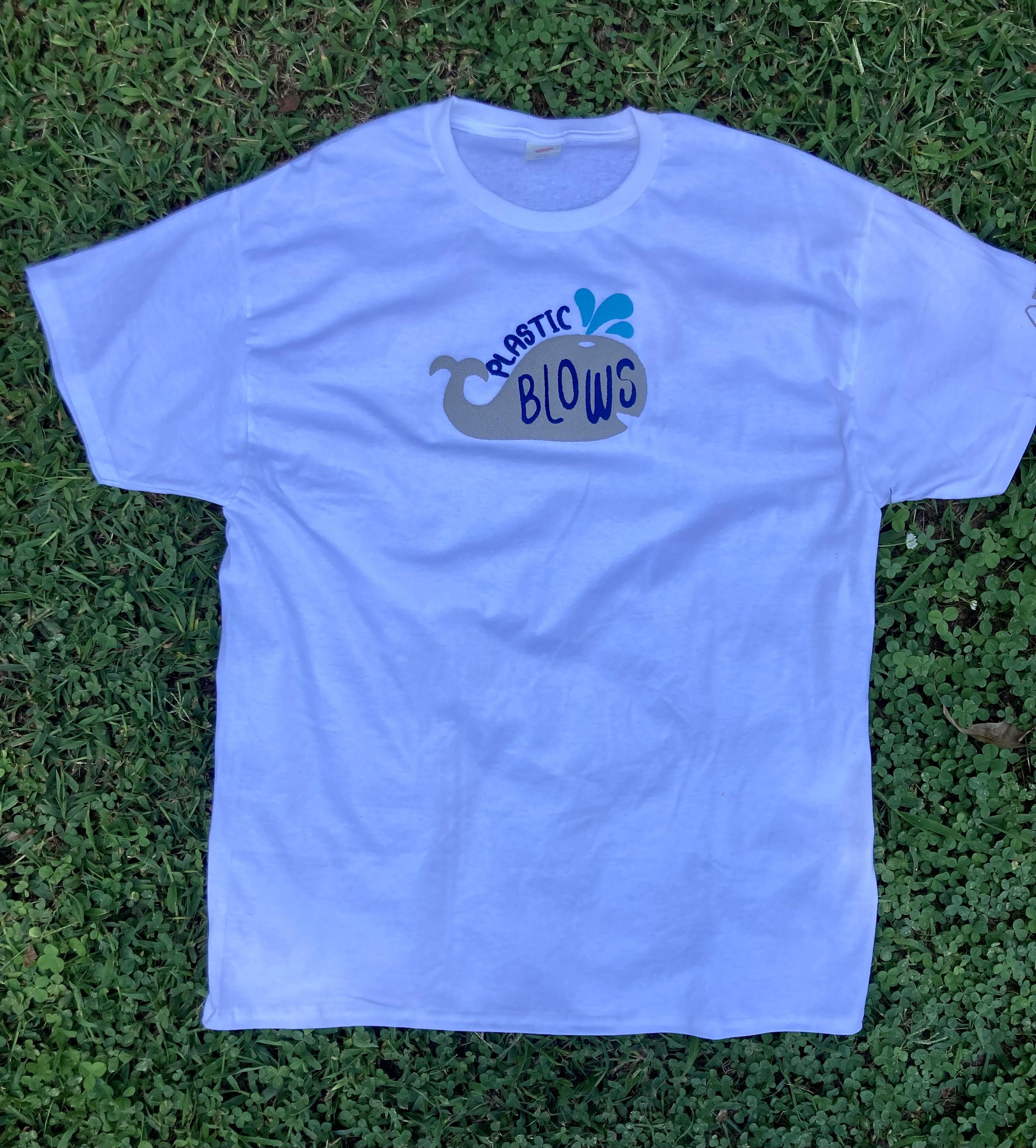 White “Plastic Blows” T-Shirt