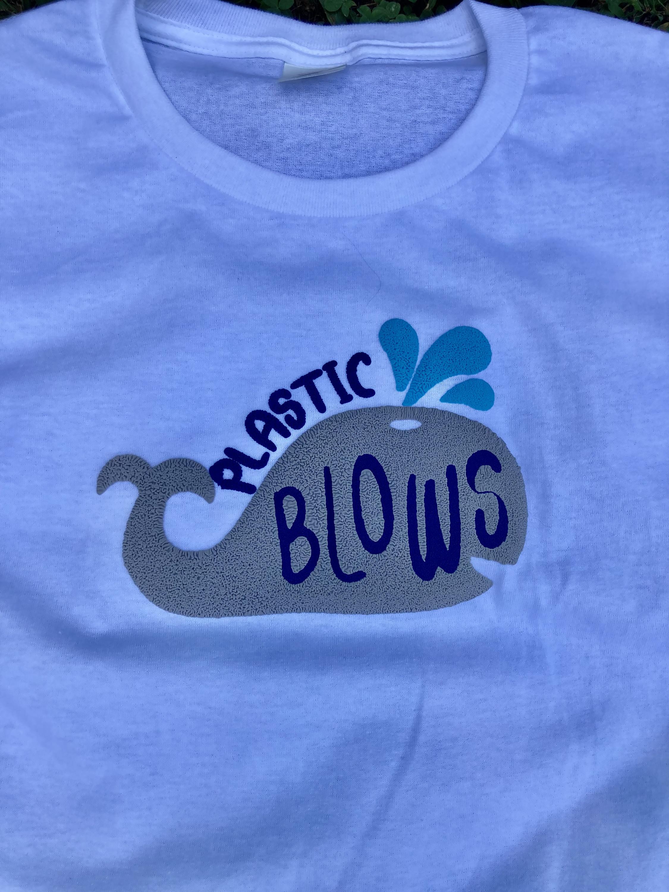 White “Plastic Blows” T-Shirt