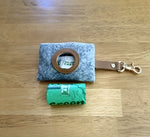 Load image into Gallery viewer, Wool Felt Poop Bag Dispenser, including 15 biodegradable bags
