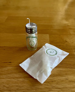 Waxed, Mint-Flavored Dental Floss made from Cornstarch, in a Reusable Glass Container, Includes 1 refill