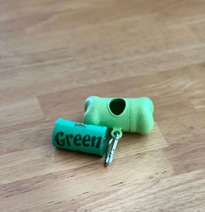 Bone-Shaped Poop Bag Dispenser, including 15 biodegradable poop bags